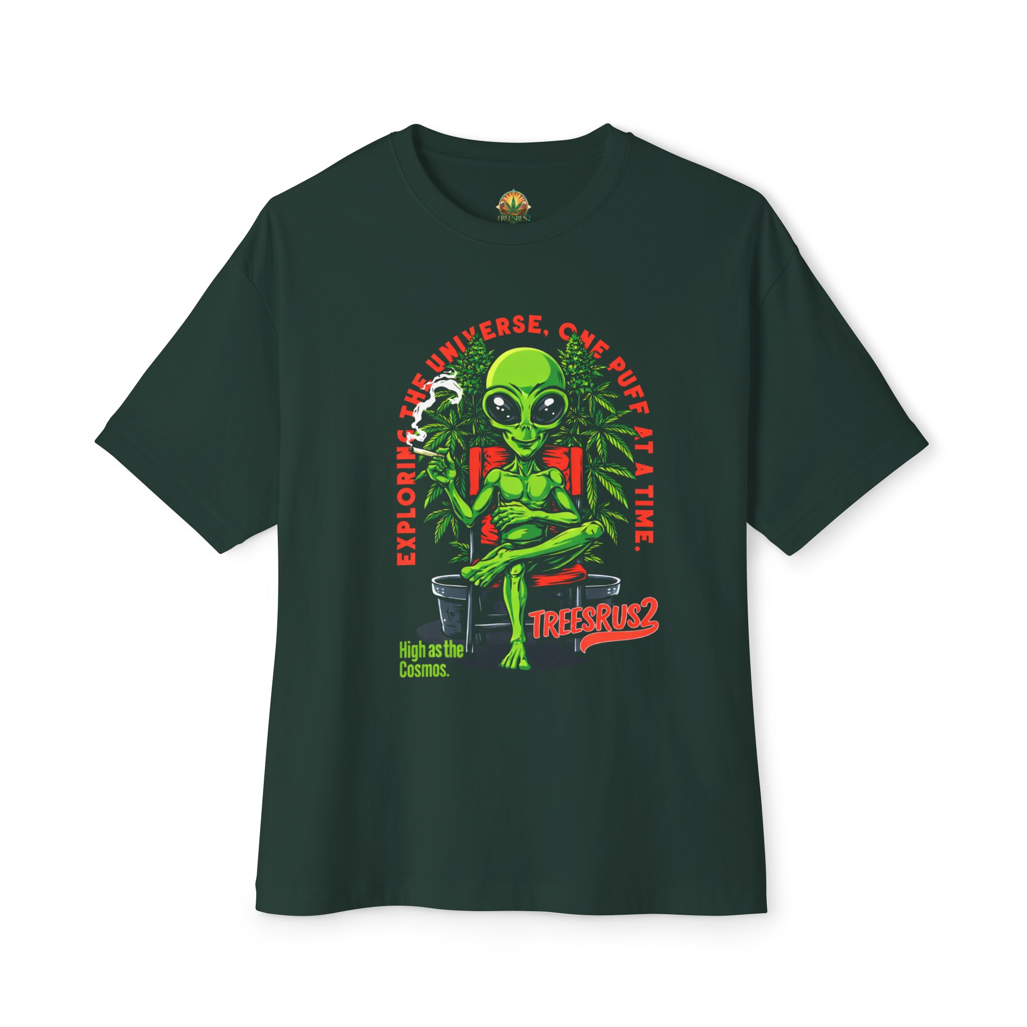 Alien Exploring Tee — "Explore the Universe, One Puff at a Time" Graphic T-Shirt - Image 6