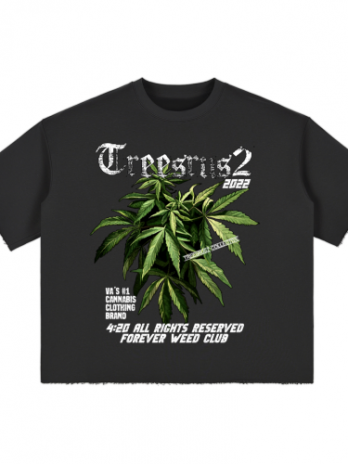 Men’s Heavyweight Cropped Terry T-Shirt (280GSM) – TreesRUs2 Streetwear Graphic Tee