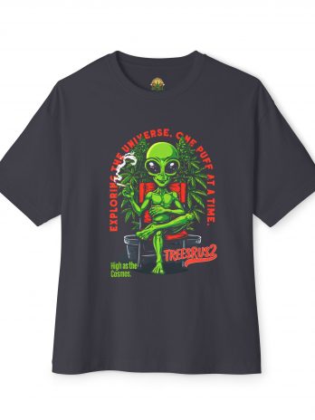 Alien Exploring Tee — “Explore the Universe, One Puff at a Time” Graphic T-Shirt