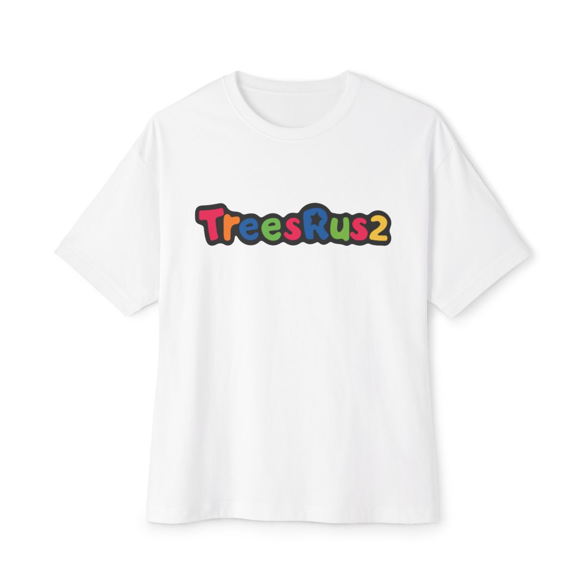 Premium oversized streetwear t-shirt white TreesRUs2 Phase One logo unisex