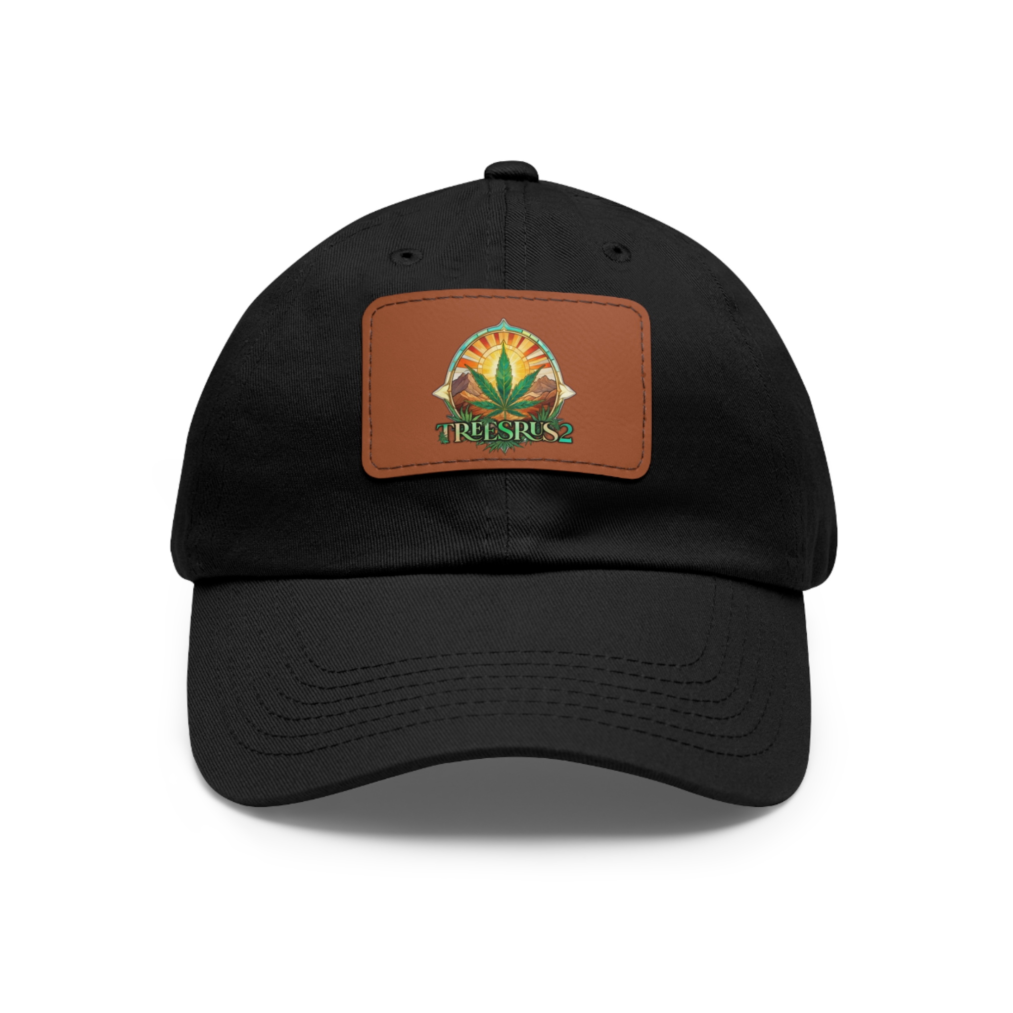 TreesRus2 Leather Patch Dad Hat: Classic Comfort, Elevated Styl - Image 5