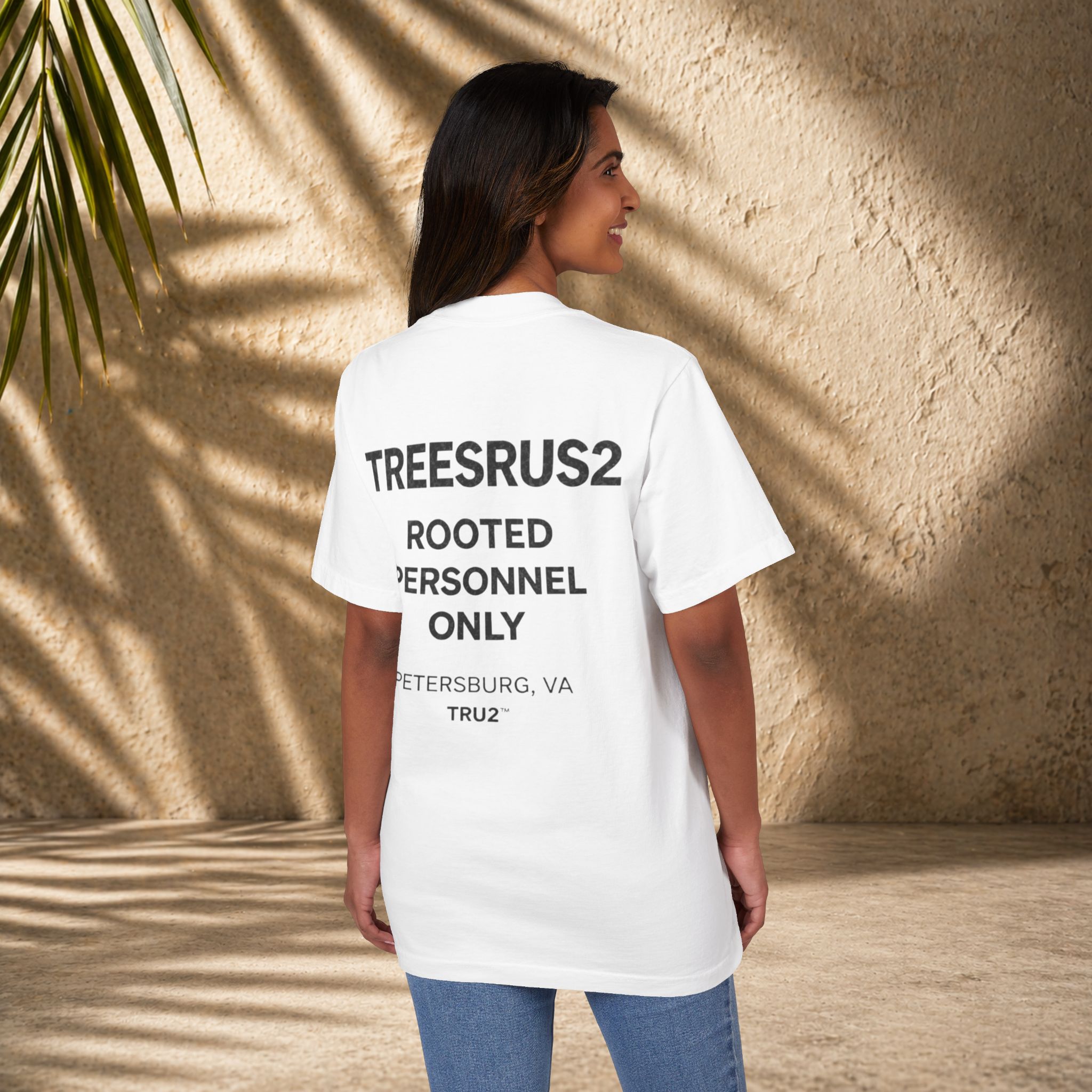 TRU2: Rooted Personnel Only Tee – Garment Dyed - Image 4