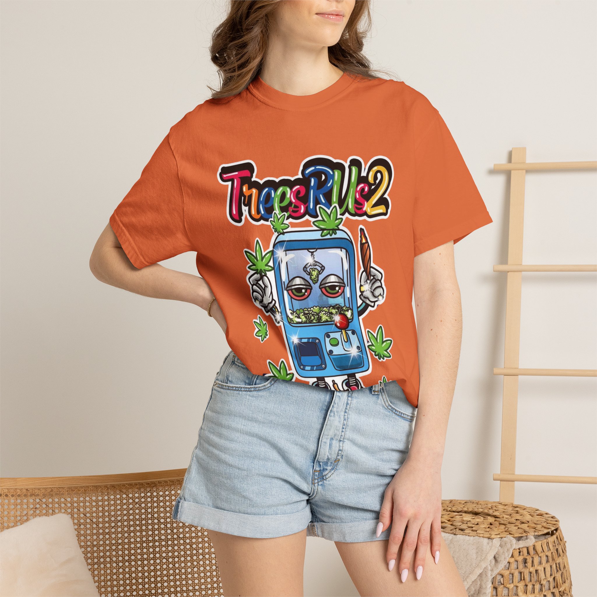 TreesRUs2 Whimsical Vending Machine Graphic T-Shirt - Image 6