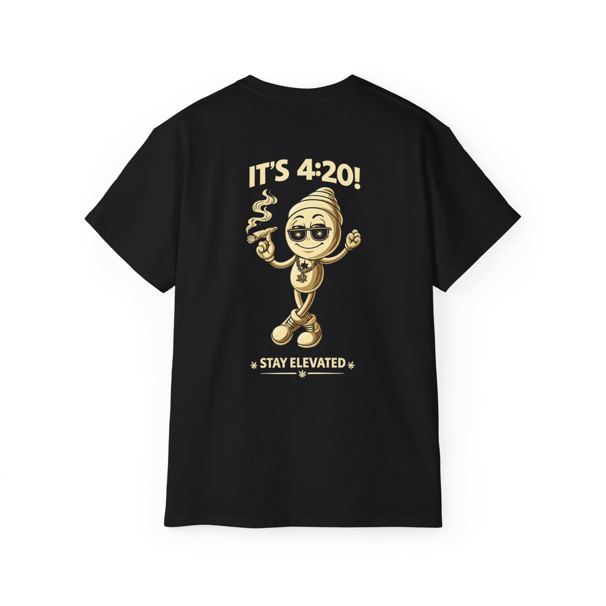 4:20 Cannabis Tee — "It's 4:20! Stay Elevated" Graphic T-Shirt - Image 2