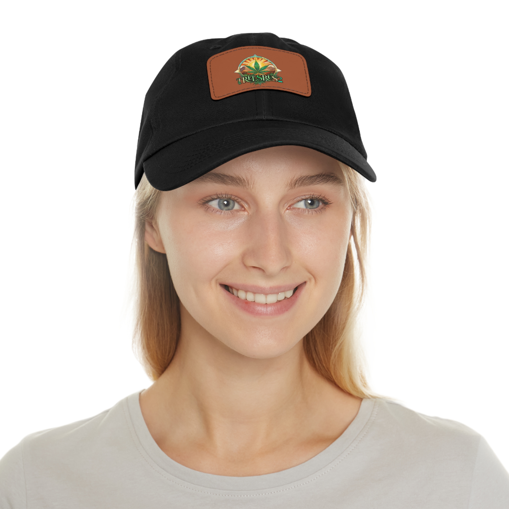 TreesRus2 Leather Patch Dad Hat: Classic Comfort, Elevated Styl - Image 8