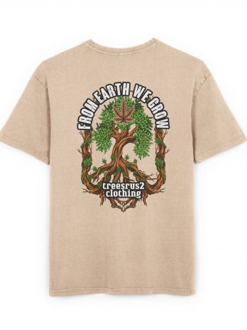 TREESRUS2 Oversized Acid Washed Tee