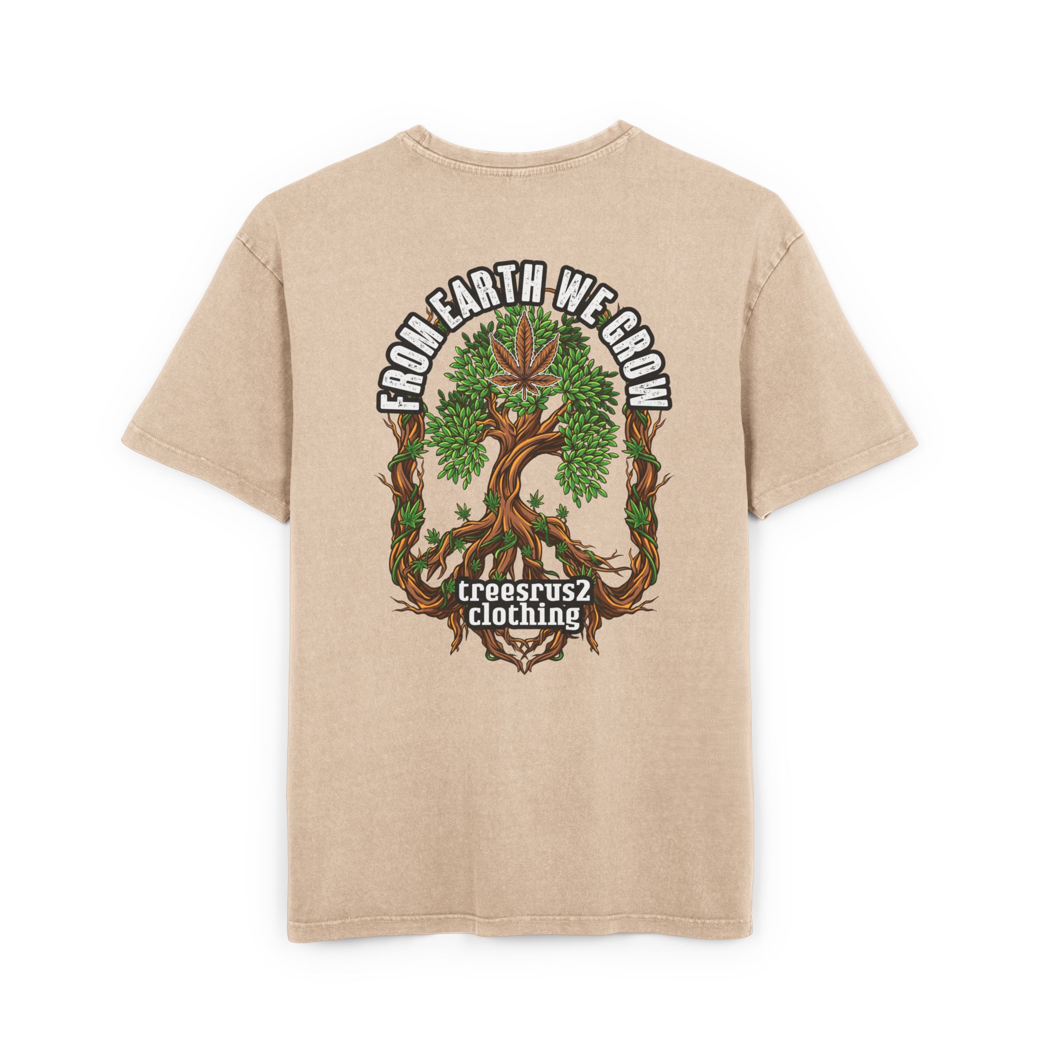 TREESRUS2 Oversized Acid Washed Tee - Image 2