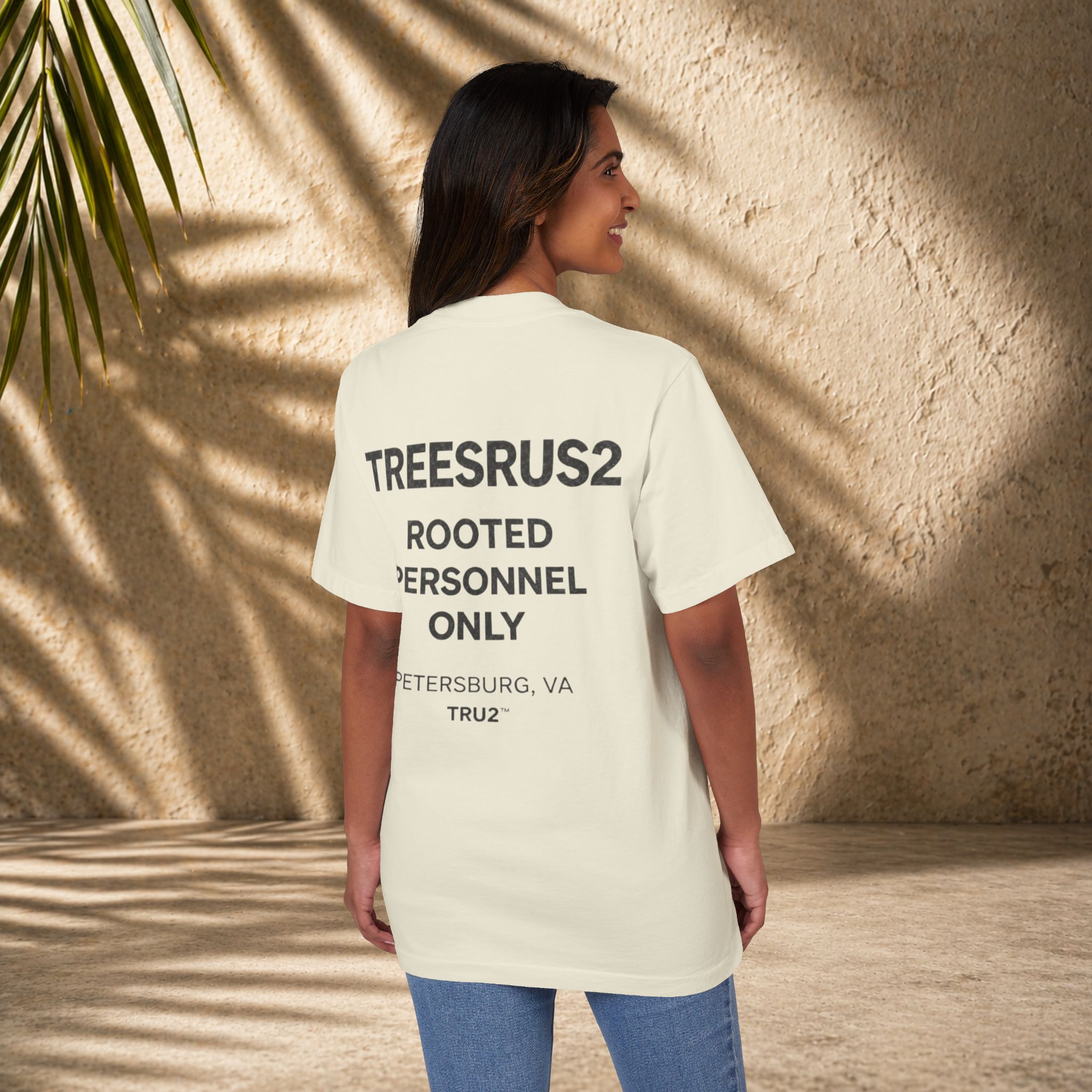 TRU2: Rooted Personnel Only Tee – Garment Dyed - Image 8