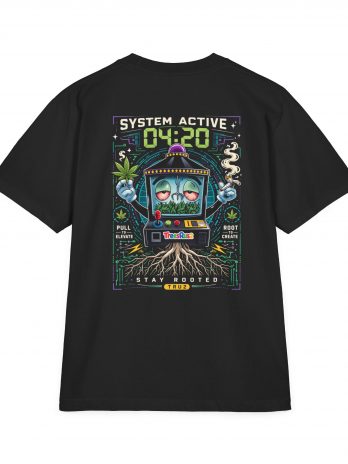420 Arcade Machine T‑Shirt — Retro Gaming Stoner Graphic Tee