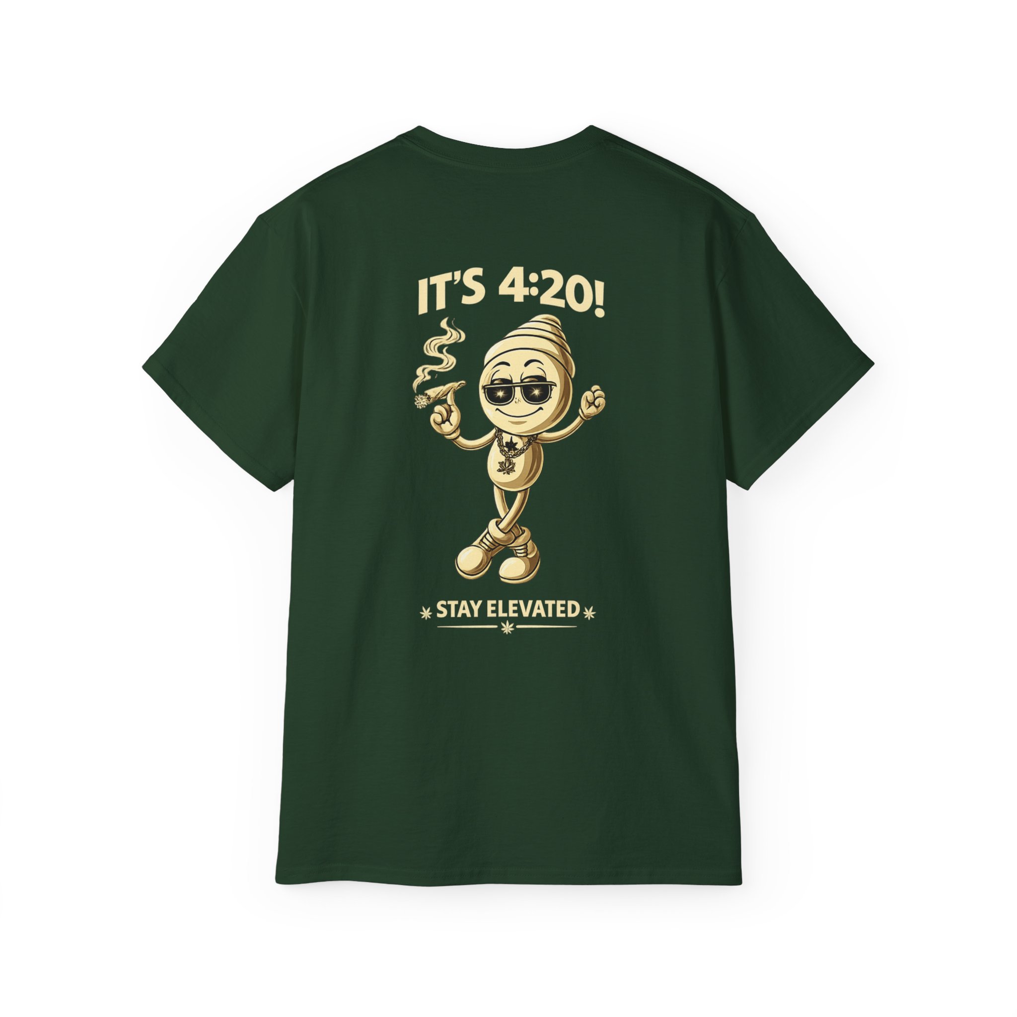 4:20 Cannabis Tee — "It's 4:20! Stay Elevated" Graphic T-Shirt - Image 6