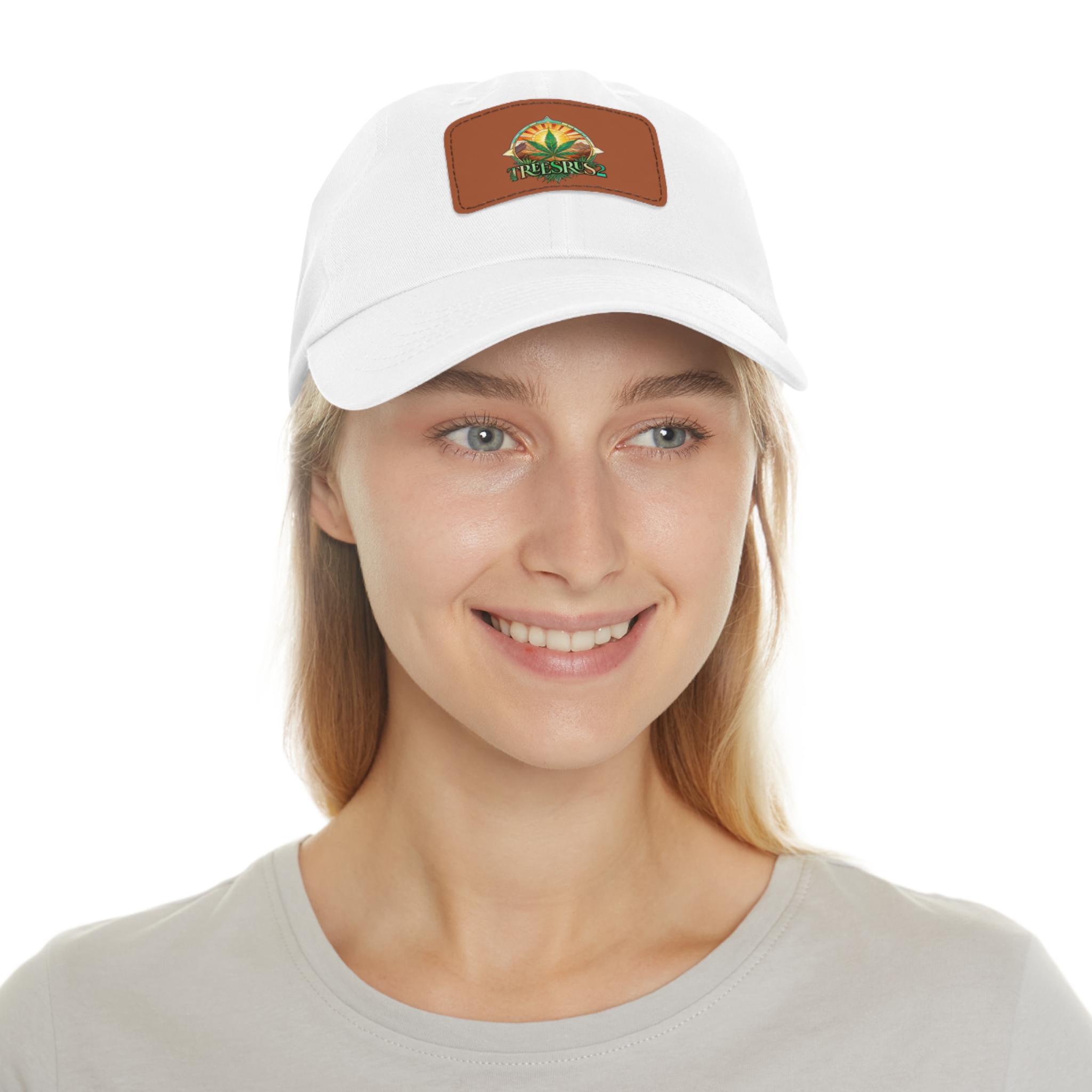 TreesRus2 Leather Patch Dad Hat: Classic Comfort, Elevated Styl - Image 4