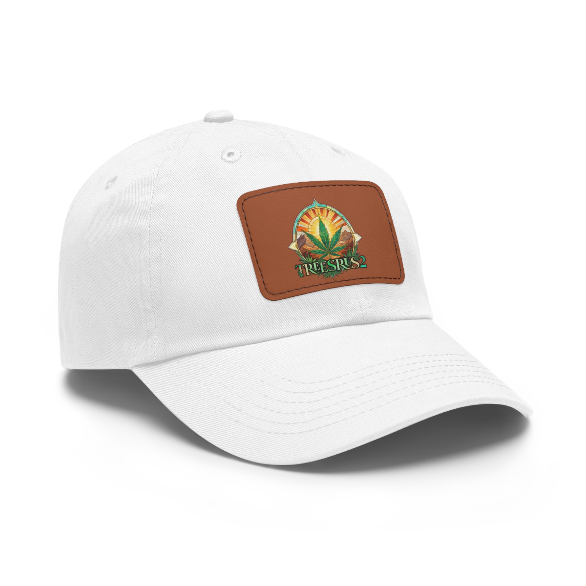 TreesRus2 Leather Patch Dad Hat: Classic Comfort, Elevated Styl - Image 2