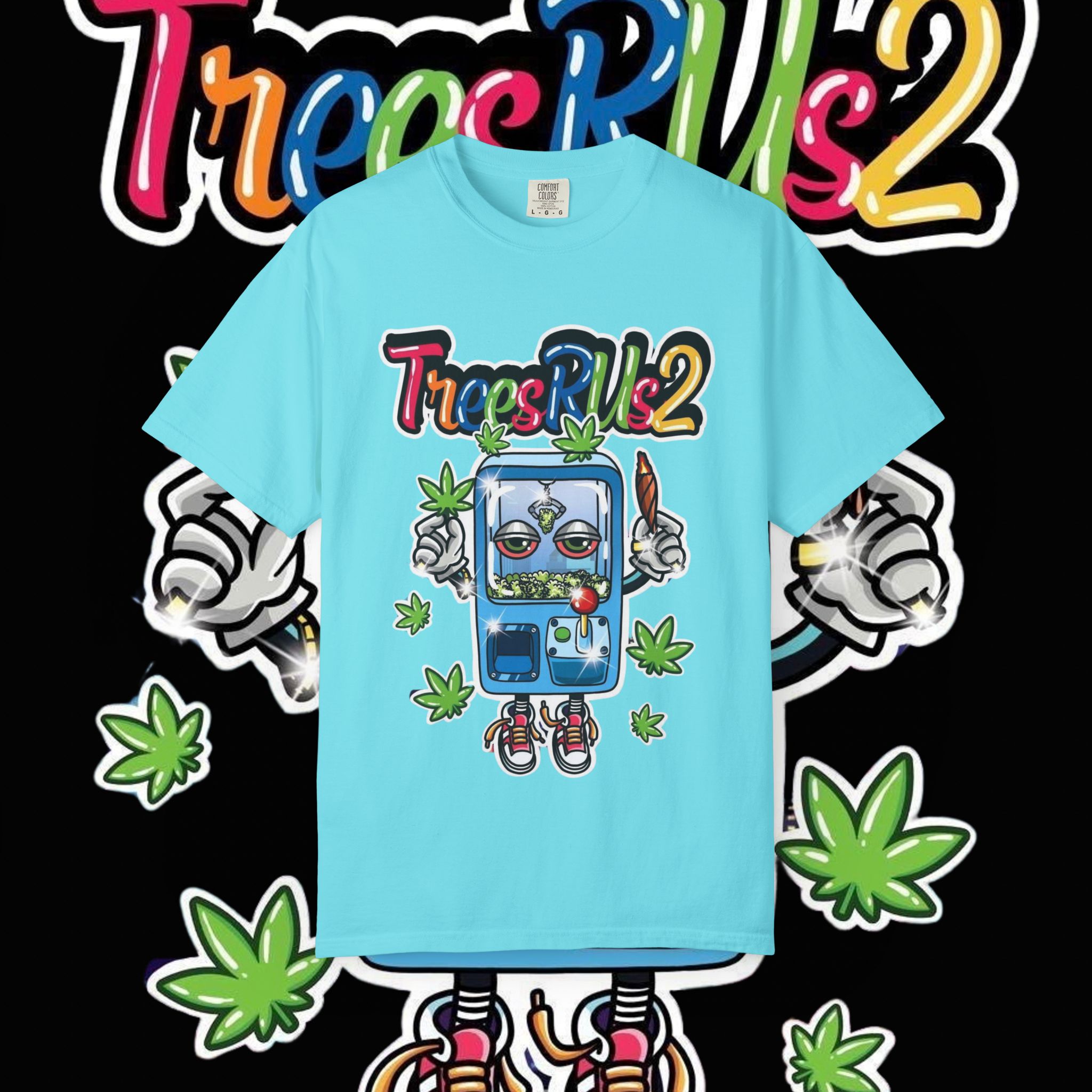 TreesRUs2 Whimsical Vending Machine Graphic T-Shirt