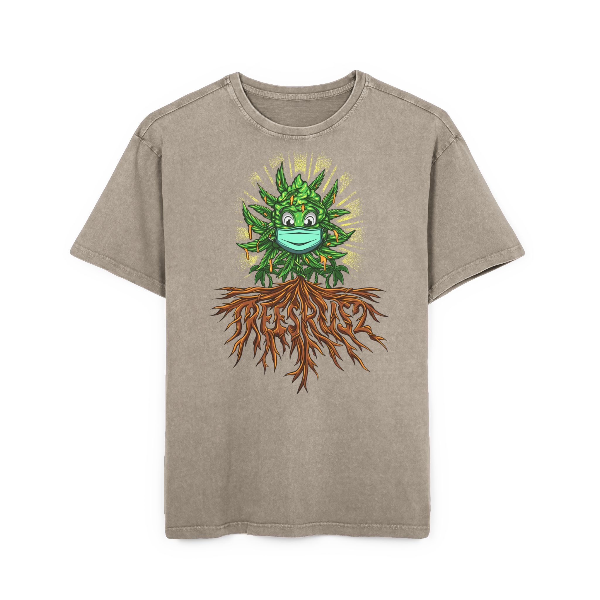 TREESRUS2 Oversized Acid Washed Tee - Image 3