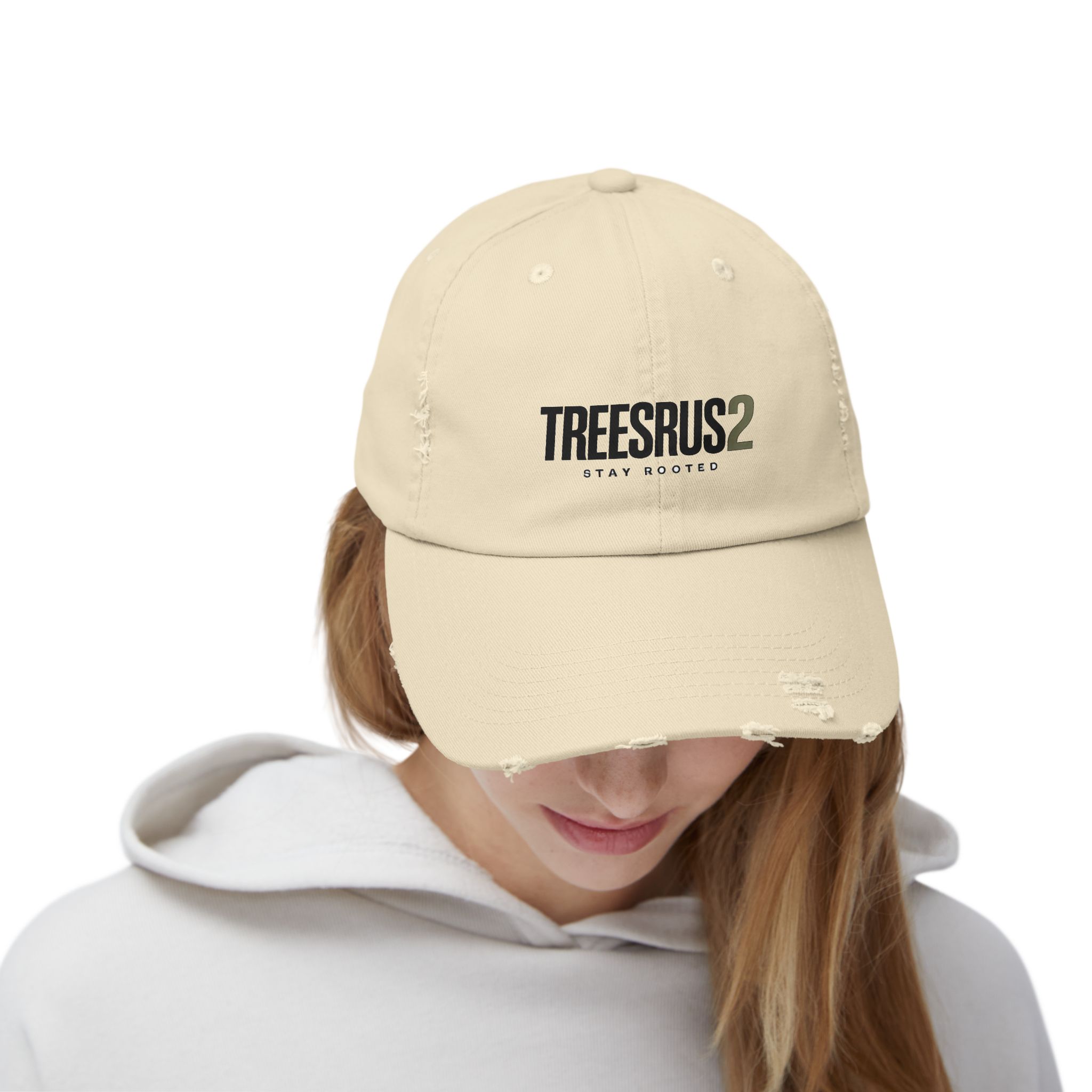 TreesRUs2 'Stay Rooted' Distressed Baseball Cap - Image 4